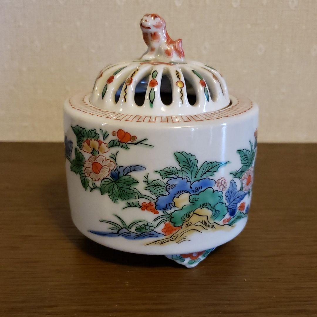 九谷焼　香炉　古九谷　茶道具　骨董品　アンティーク