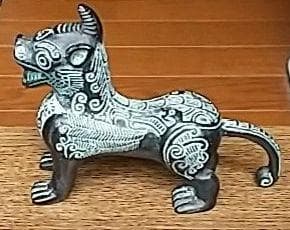 5%寄付☆ 金運を呼ぶ霊獣 置物 狻猊 金運縁起物
