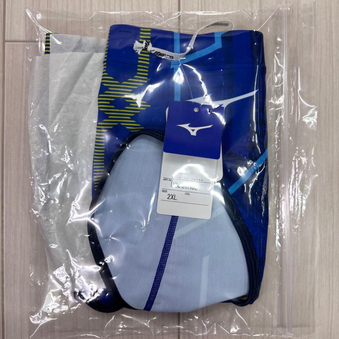 ミズノ　女子陸上レーシングショーツ　2XLサイズ　ブルー×イエロー　新品
