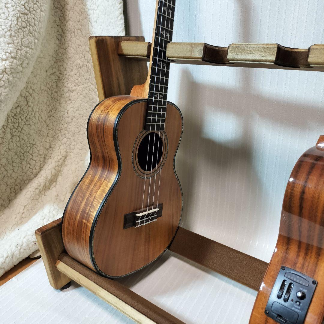 ウクレレスタンド 　7本掛け　ソプラノ〜テナーサイズ対応　ハンドメイド