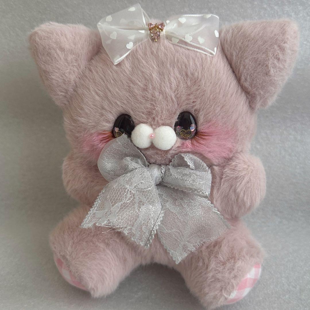 pream サンリオ 作家 テディベア ハンドメンド ぬいぐるみ 猫 羊毛