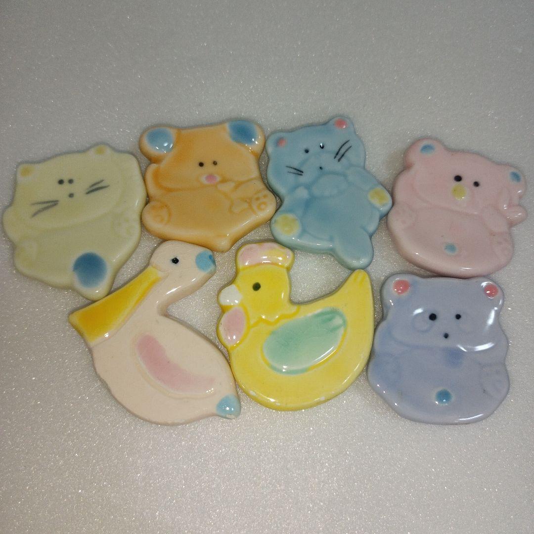 平成レトロ　箸置き　アニマル　陶器　カラフル ファンシー　カトラリー　食器
