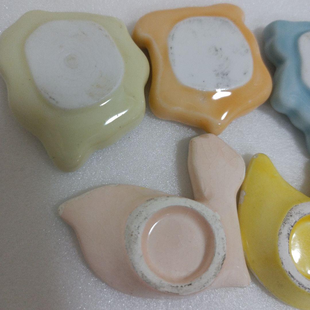 平成レトロ　箸置き　アニマル　陶器　カラフル ファンシー　カトラリー　食器