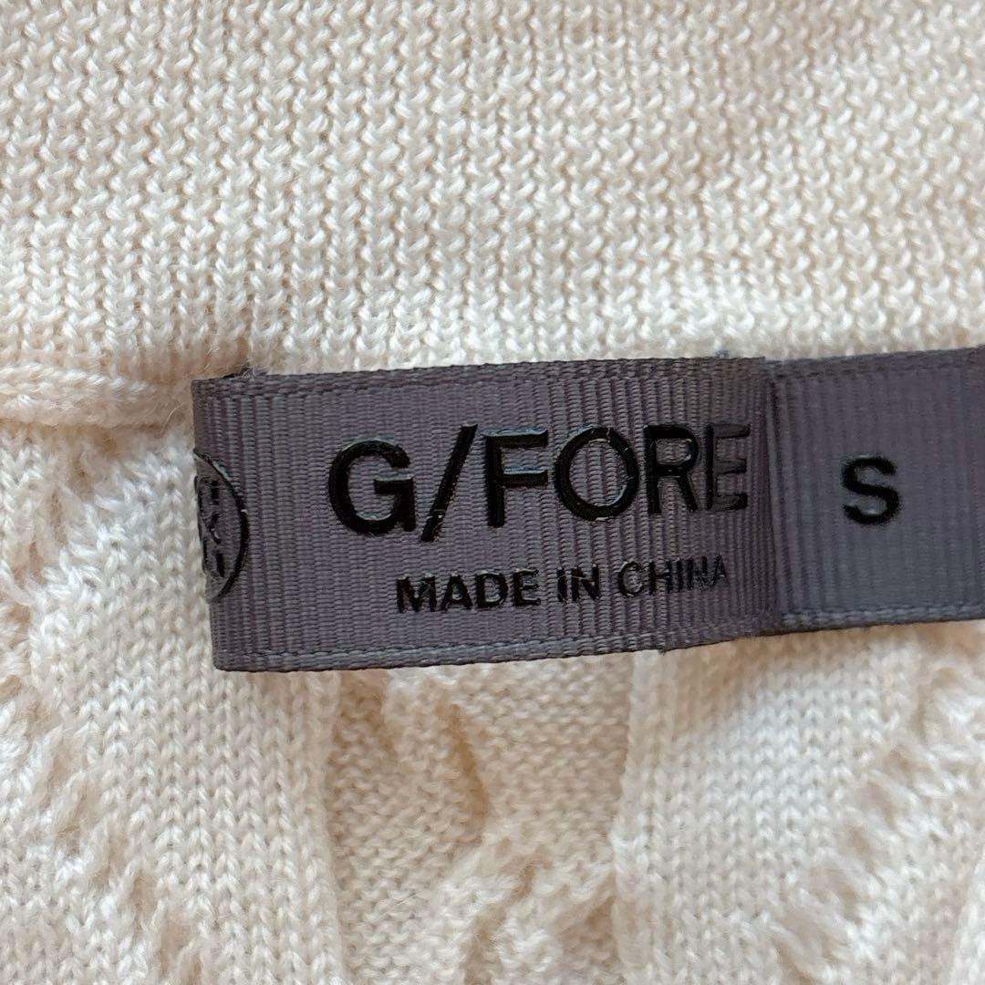 極美品✨G/FORE ジーフォア✨ハーフジップ ケーブルニット ウール100%