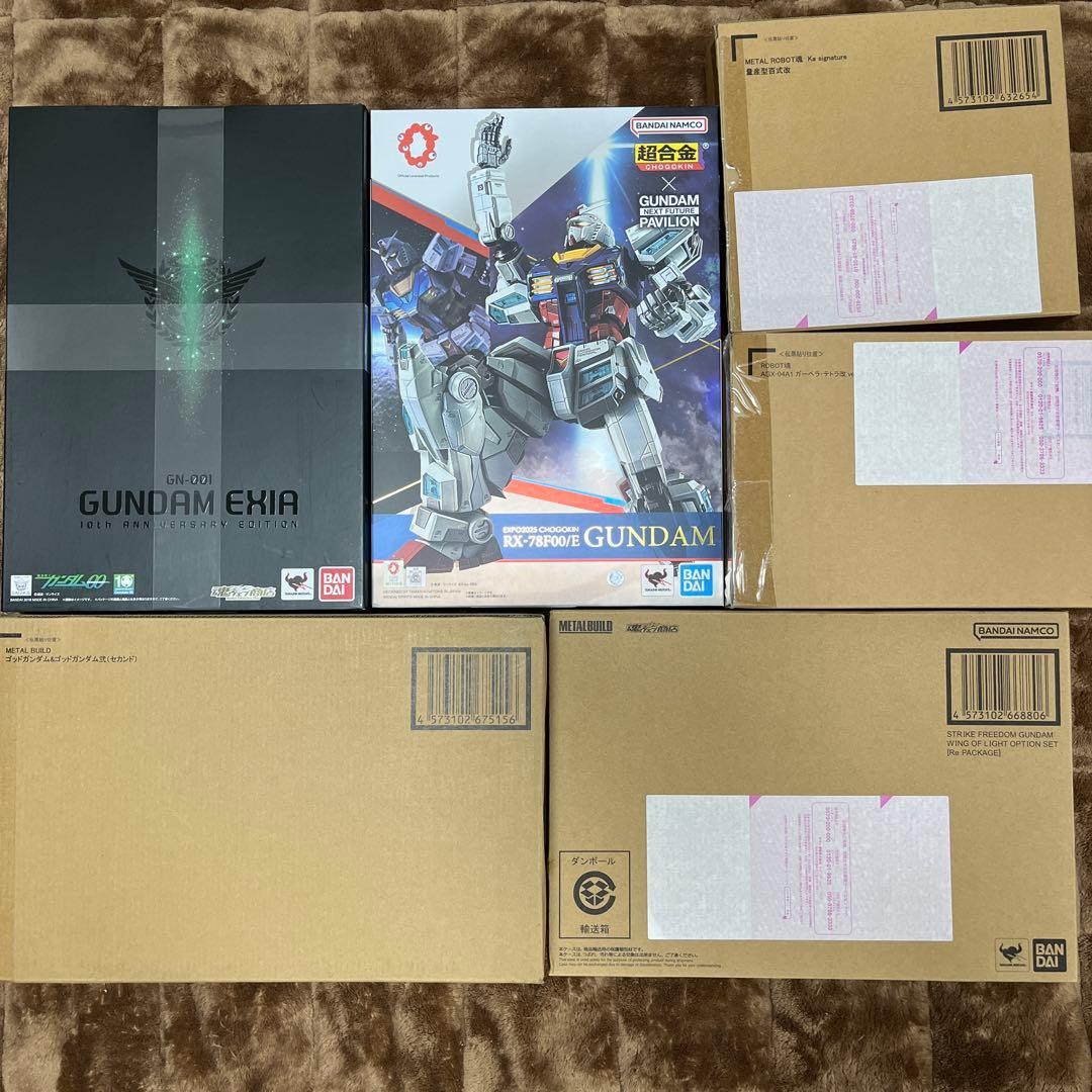 ガンダムエクシア　ゴッドガンダム　ガーベラ　超合金　百式　ガンプラまとめ売り6点
