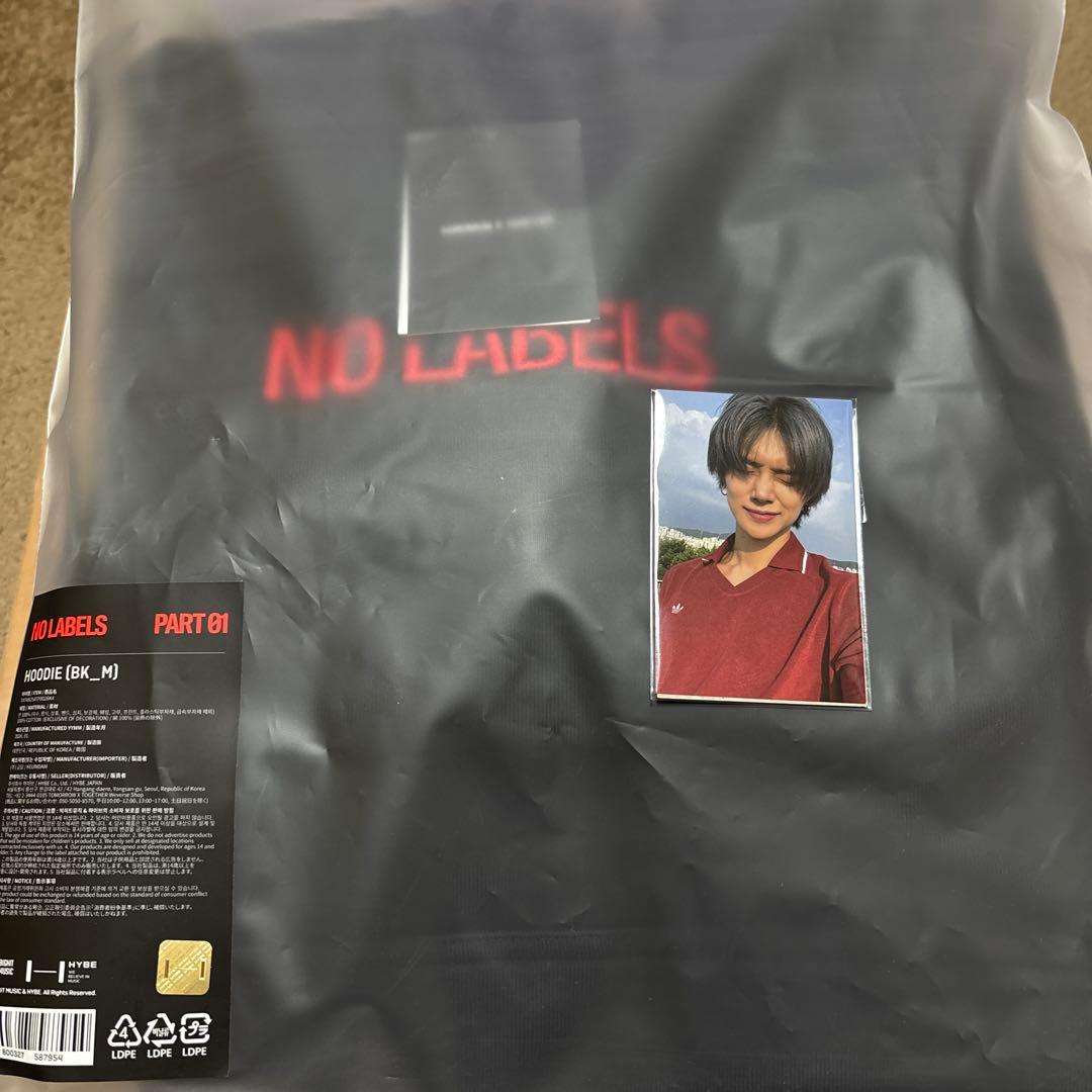 TXT YEONJUN NO LABELS Hoodie ヨンジュン パーカーM