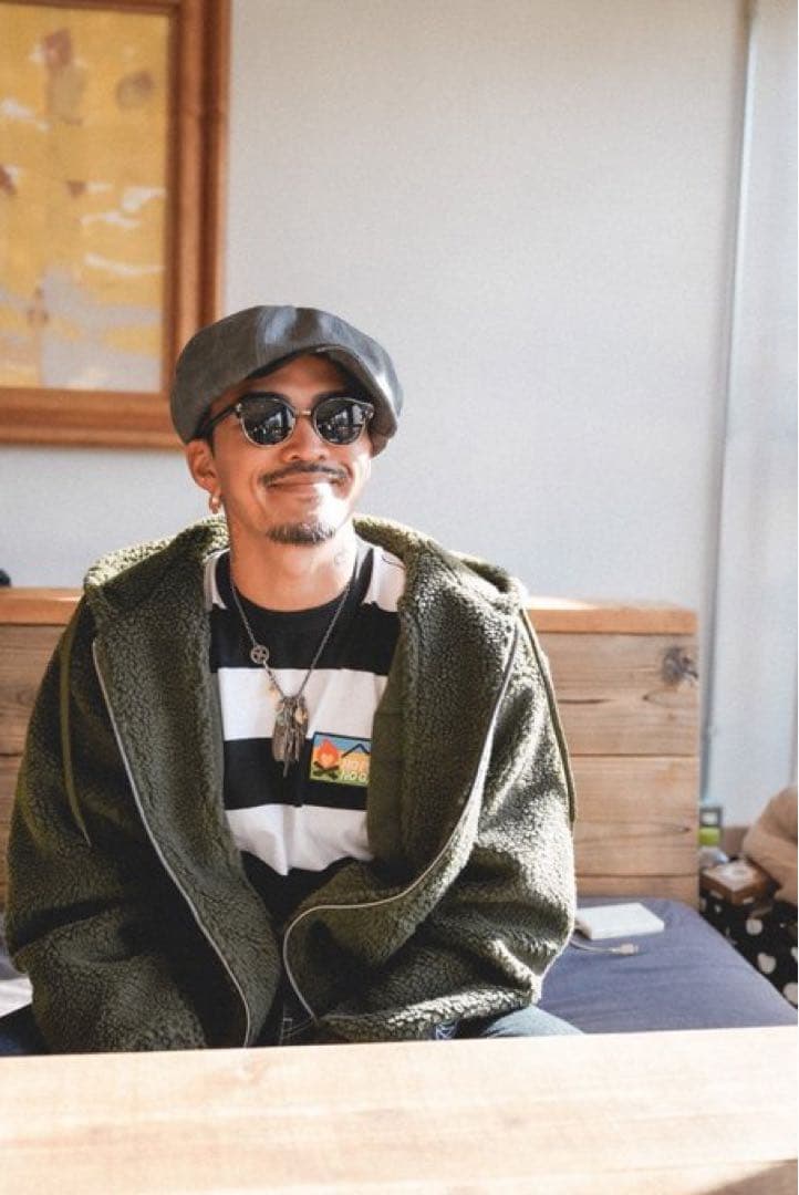 数原龍友　NPNG Patch Boa Zip Hoodie