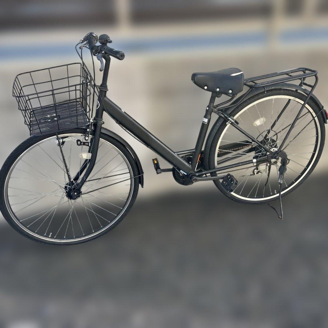 ブラック 自転車 前面バスケット付き