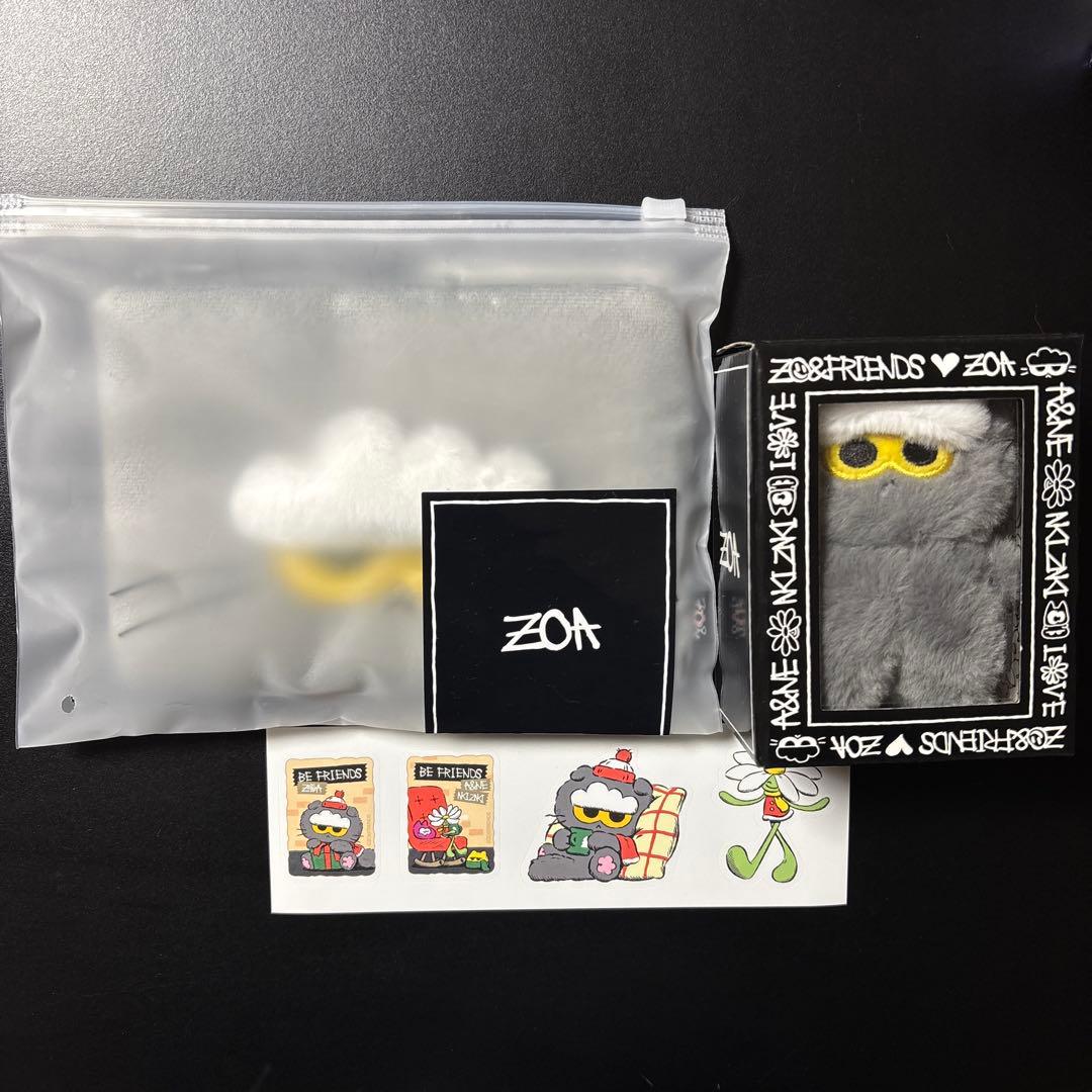 ZO&FRIENDS ZOA ぬいぐるみキーリング マルチポーチ ステッカー
