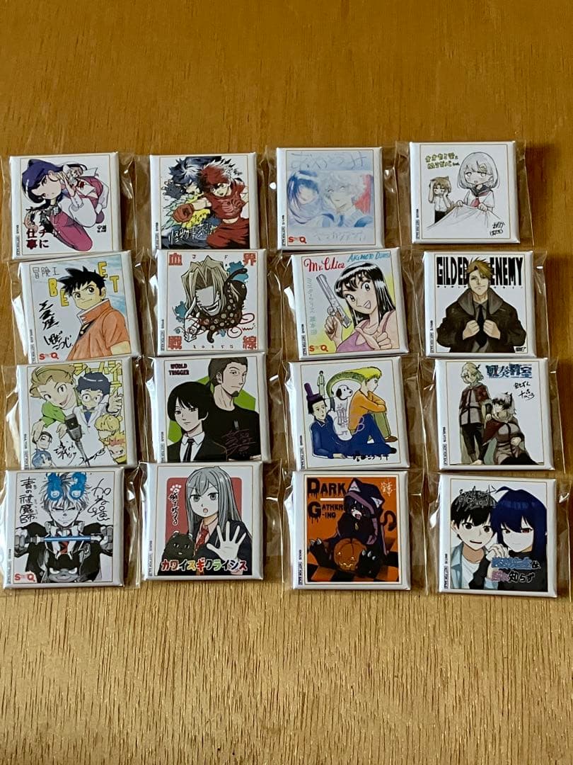 ジャンプSQ定期購読者限定　角缶バッジ16個セット　当選品