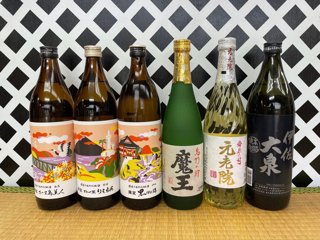 プレミアム焼酎魔王セット 島美人 えもん 黒伊佐 魔王 元老院 伊佐大泉 ６本