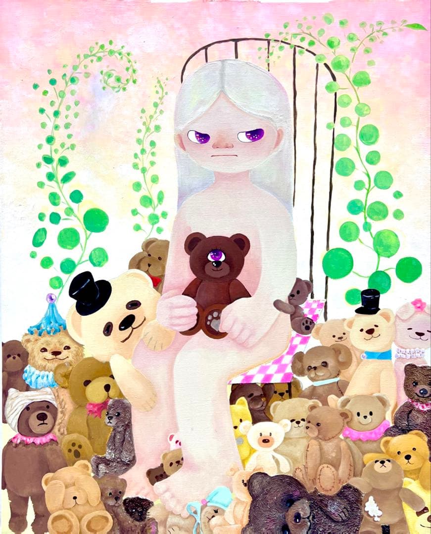 アクリル絵　オリジナル作品　キャンバス　イラストレーション