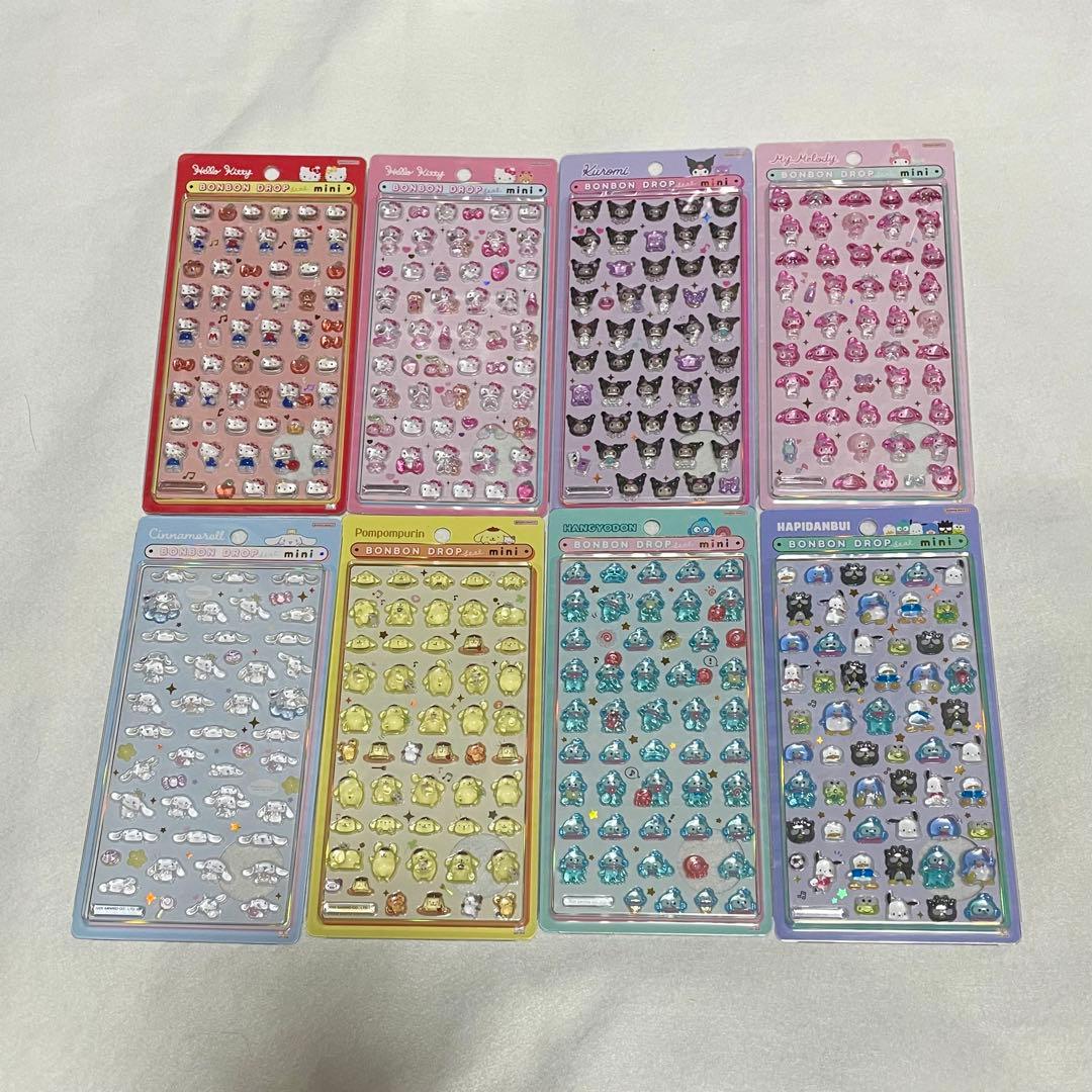 み*ぃ様 ボンボンドロップシールミニ　サンリオ8シートセット