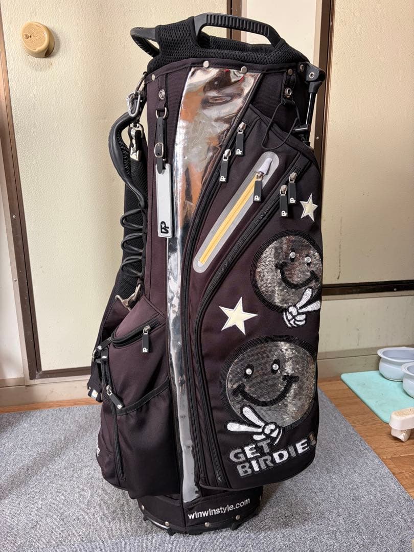 ウィンウィンスタイルGET BIRDIE キャディバッグ 黒