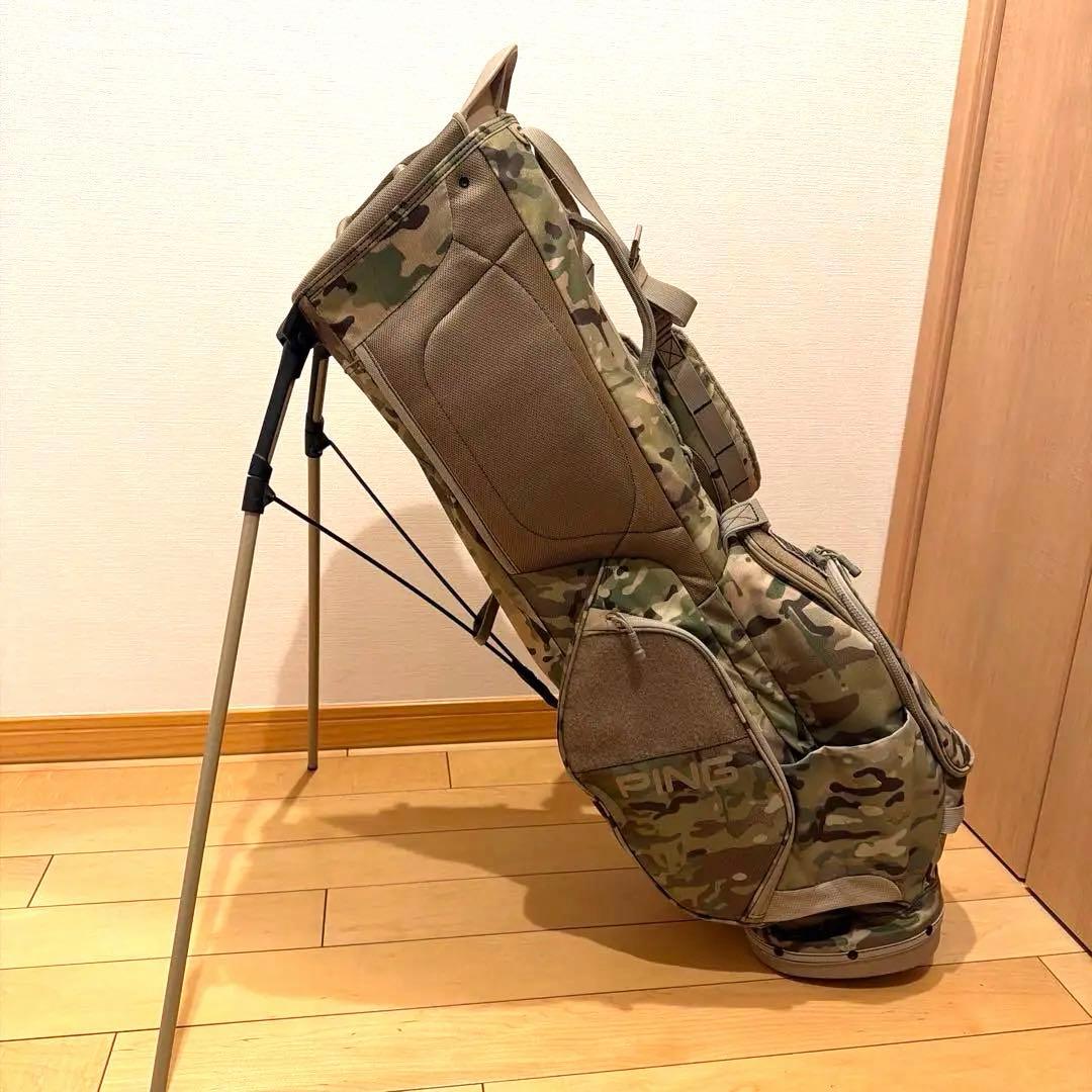 PING HOOFER迷彩 キャディバッグ スタンド付き カモフラ柄