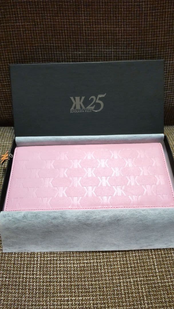 新品未使用 吉川晃司 25thモニカピンク 長財布 チャーム付きファンクラブ限定