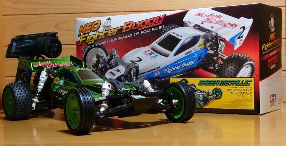 田宮ネオマイティフロッググリーンメタリック＆プロポ＆バッテリー充電器セット完成品