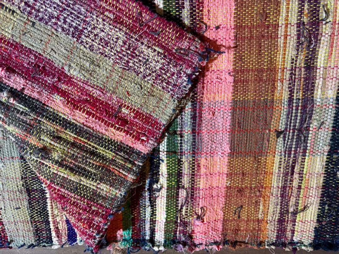 古布　裂織　35×120cm ボロ　アンティーク　ヴィンテージ　裂き織り