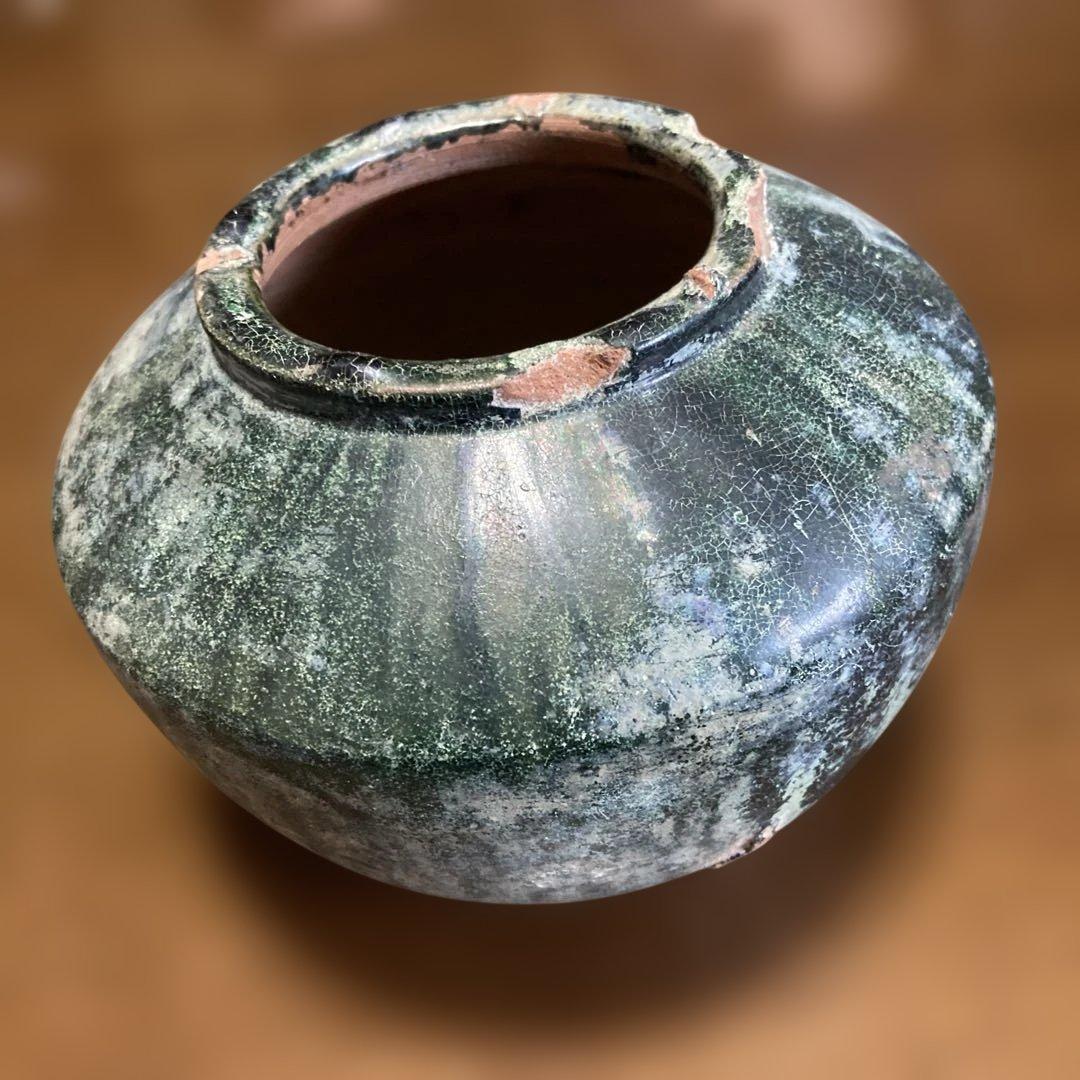 緑釉壺　中国発掘品