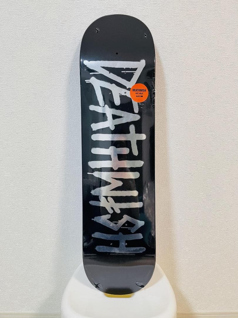 台湾製無地黒デッキテープ付き付き Death Wish 8.0デッキ