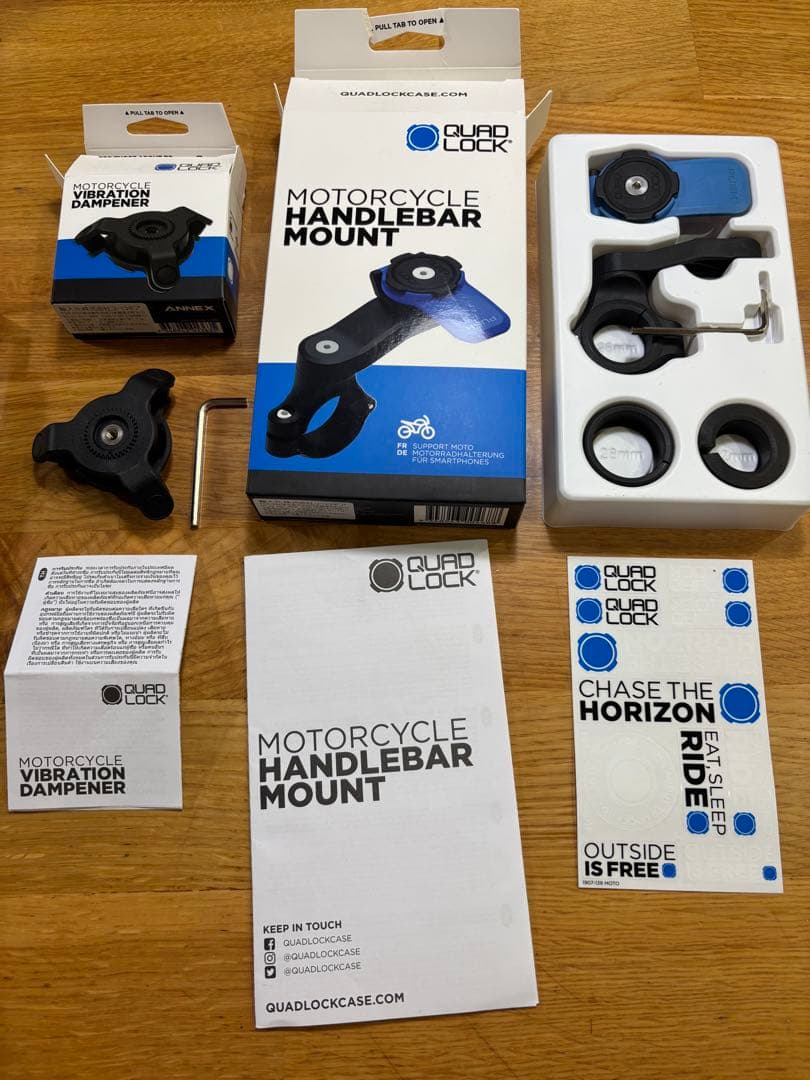 QUAD LOCK ハンドルバーマウント、衝撃吸収ダンパー