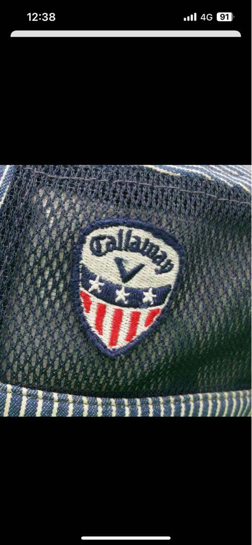Callaway ストライプキャップ Fサイズ