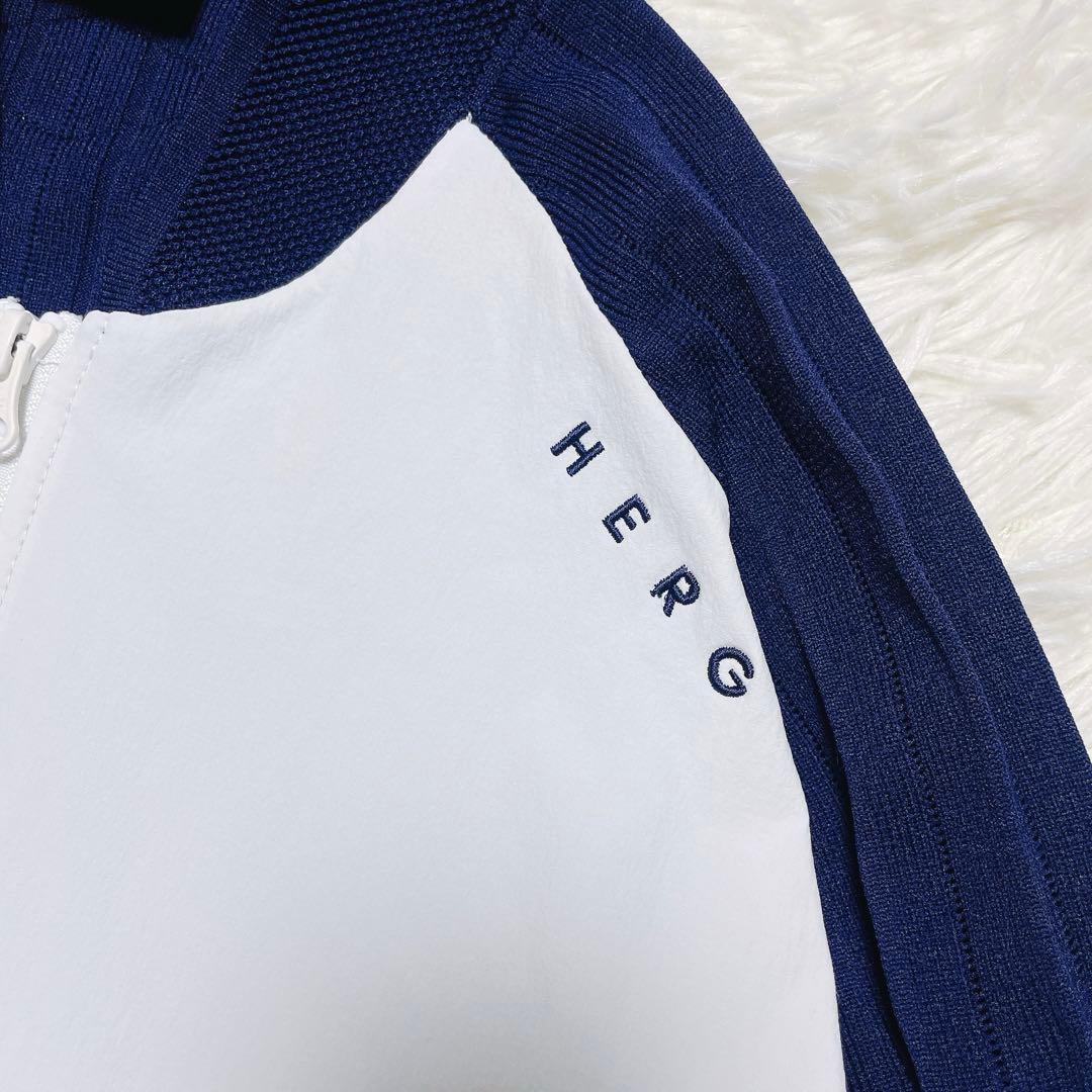 HERG1 エルグワン プリーツジップアップ ゴルフ ブルゾン