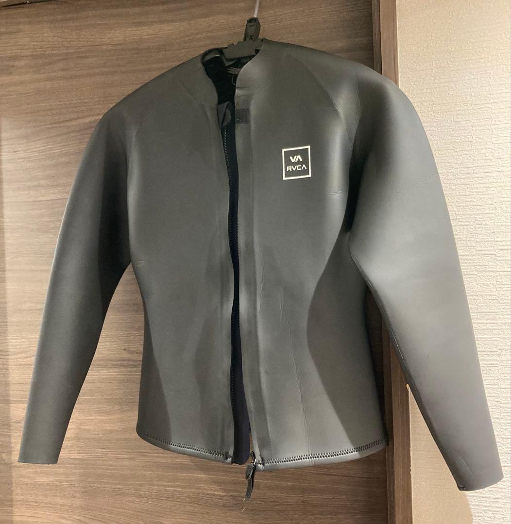RVCA ブラック タッパー フロントジッパー　XL 2mm