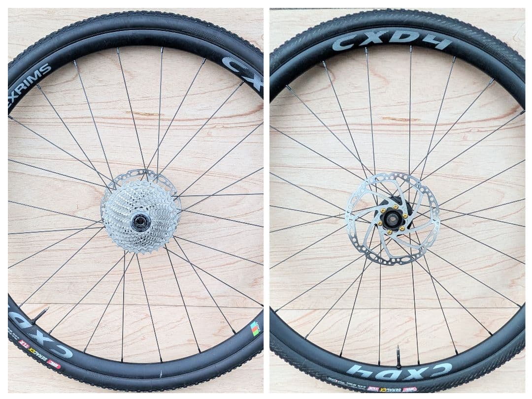 ALEXRIMS CXD4　前後セット　スプロケ・タイヤ・ローター付き