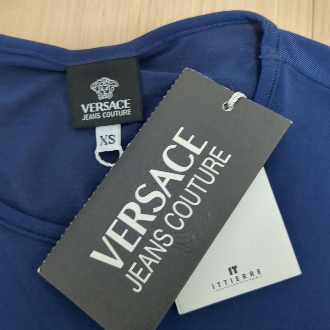 VERSACE JEANS COUTURE ネイビー Tシャツ XS