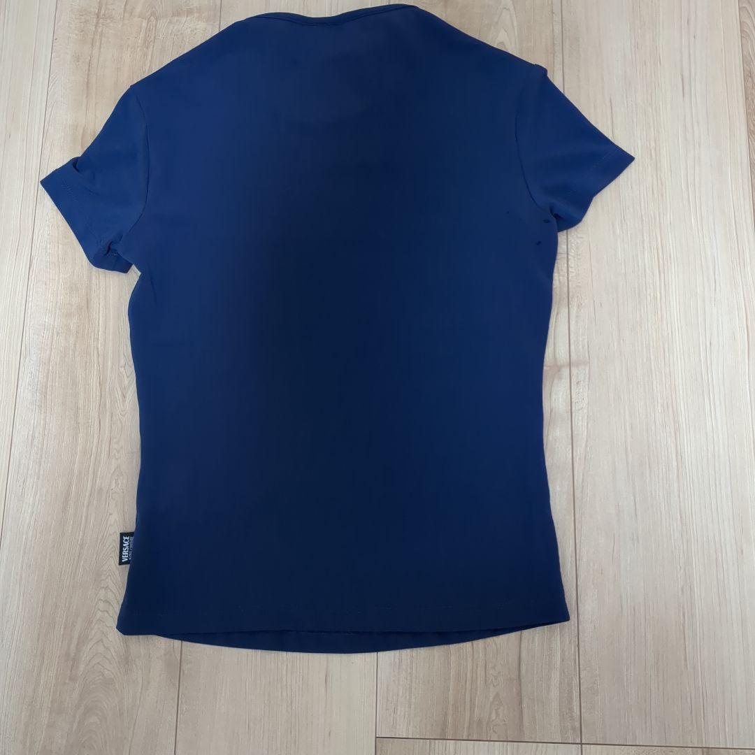 VERSACE JEANS COUTURE ネイビー Tシャツ XS