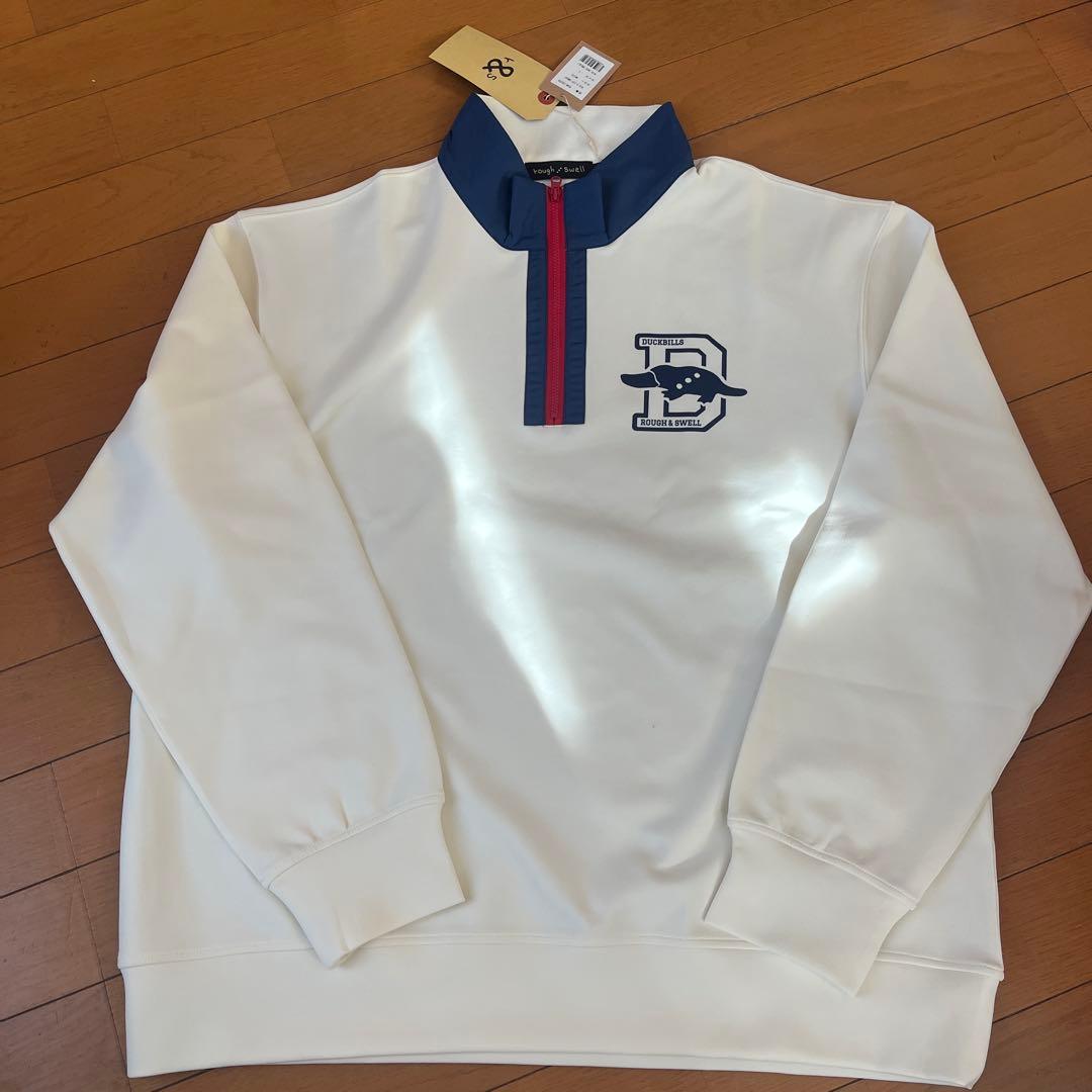 rough&swell DUCKBILLS ジップアップシャツ ホワイト　L