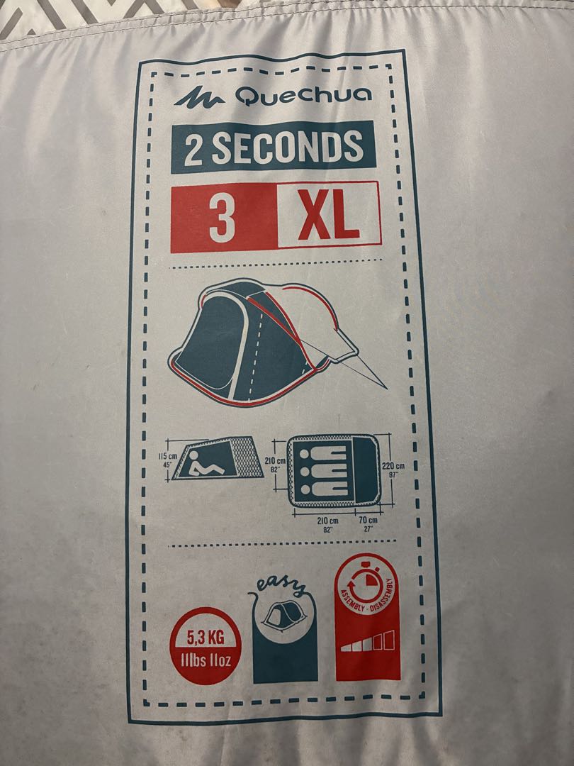 テント・タープ Quechua 2 Seconds 3 XL