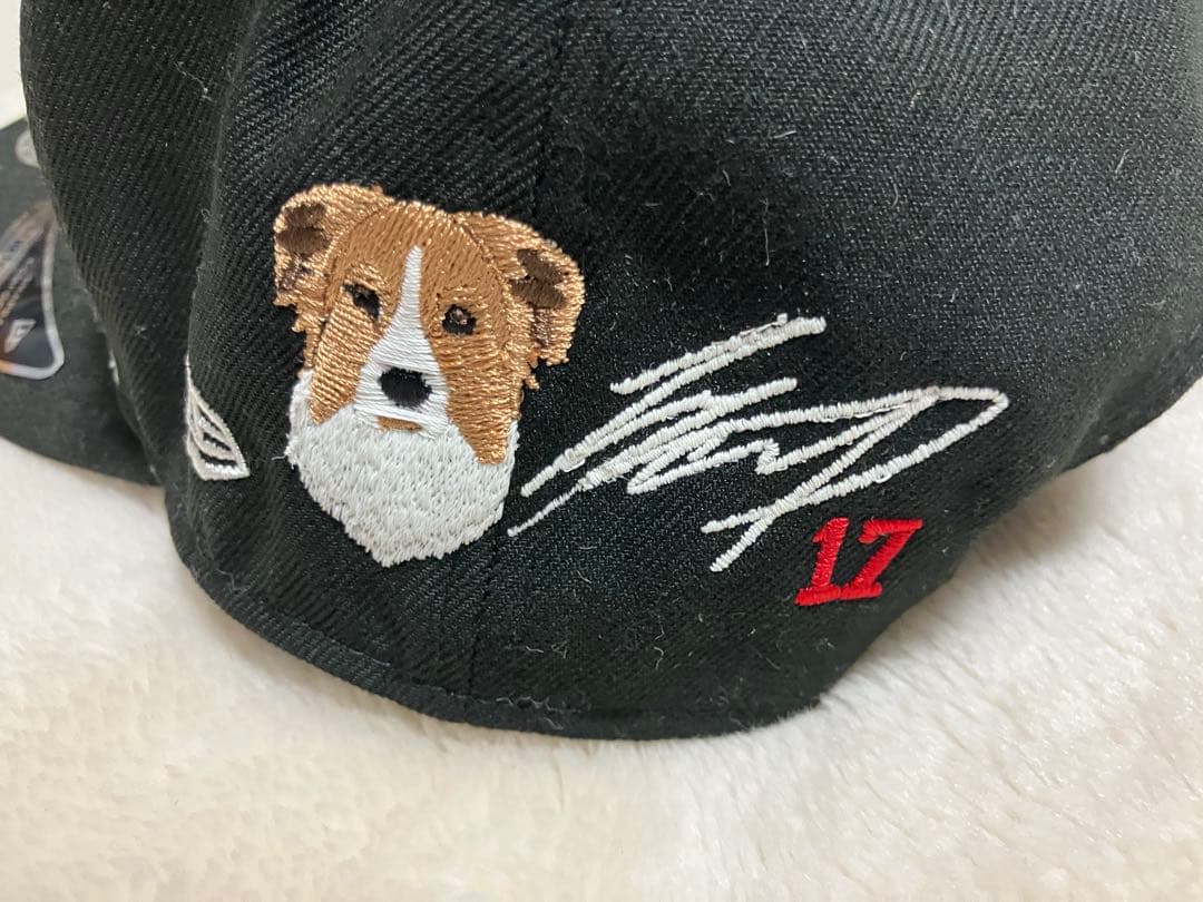 日本未発売　ドジャース デコピン＆大谷サイン刺繍入りチャンピオンキャップ2024
