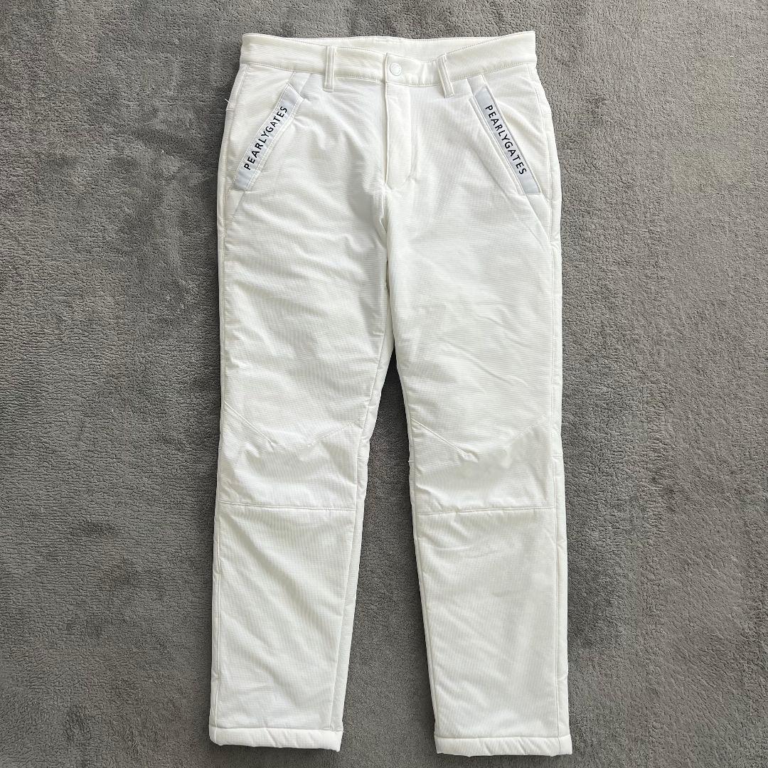 PEARLY GATES パーリーゲイツ　中綿入り　ロゴ　パンツ　メンズ　白　M