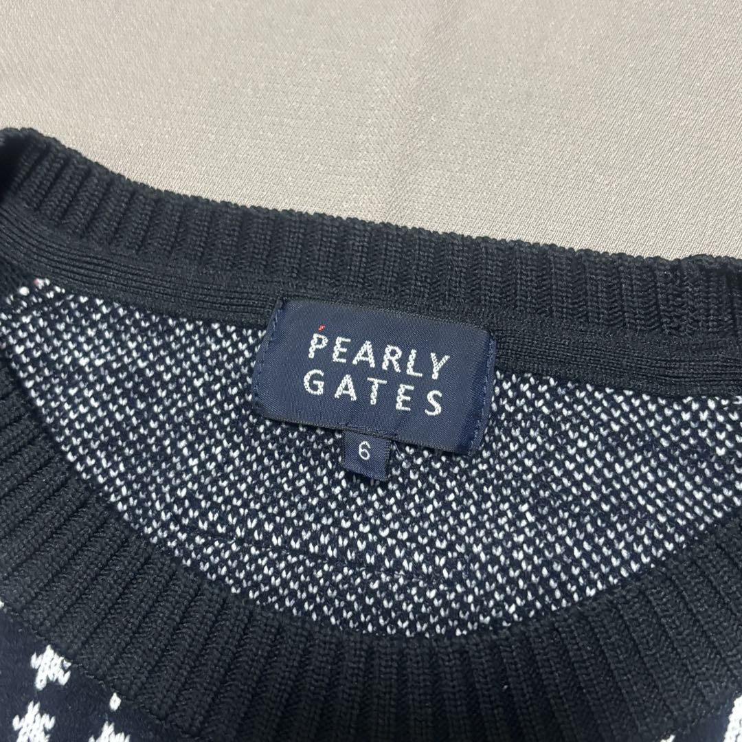 パーリーゲイツPEARLY GATES 星条旗柄総柄ニットセーター 6