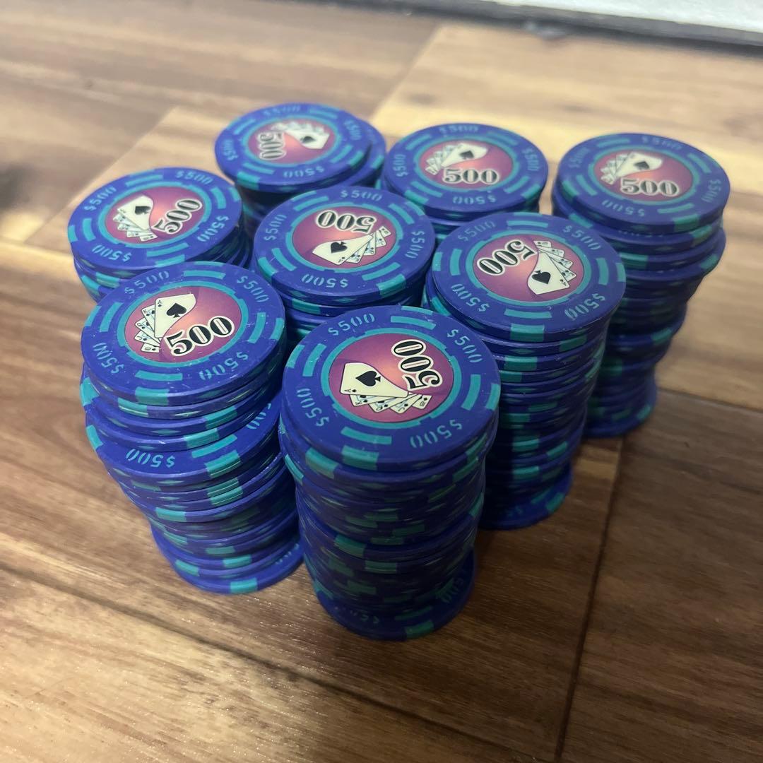 【美品】フォースポット ポーカーチップ 160枚（額面500）