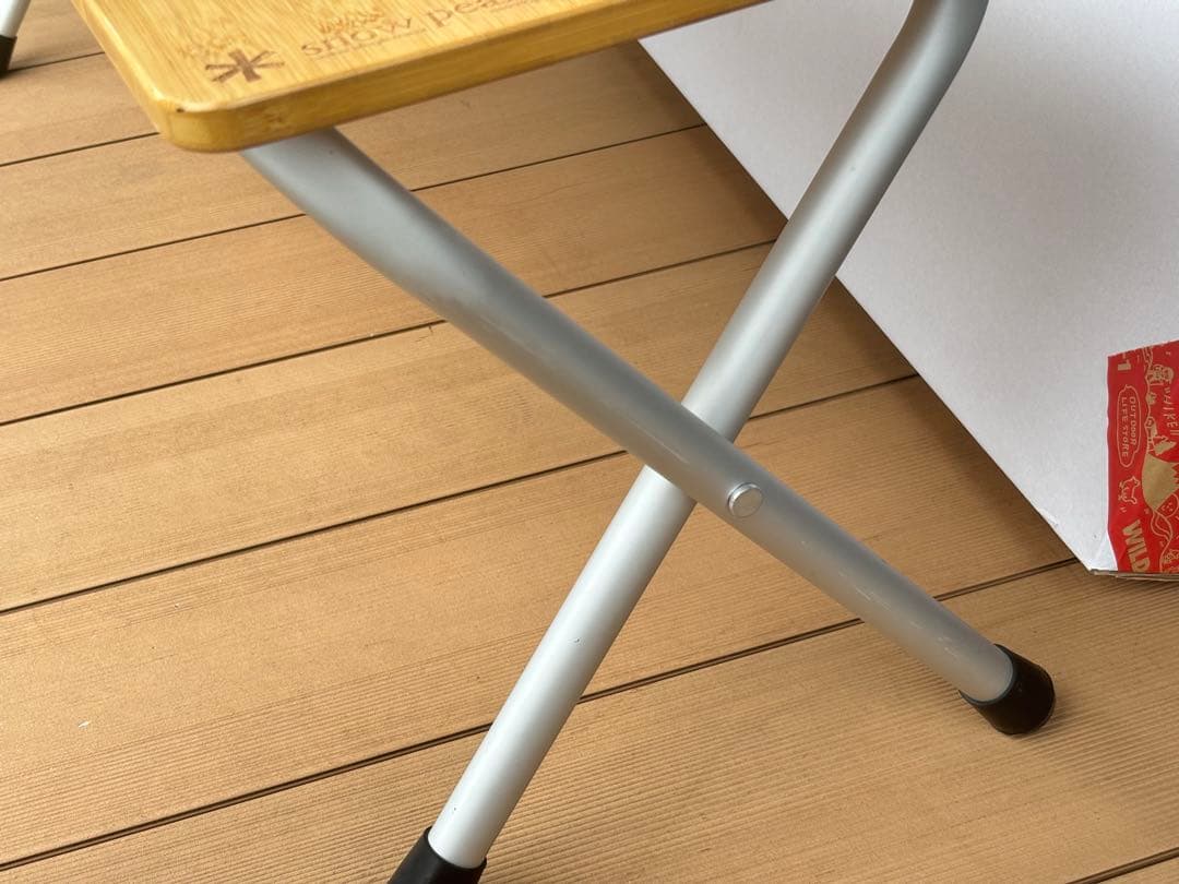 【中古】スノーピーク LV-066TR フォールディングシェルフロング 竹