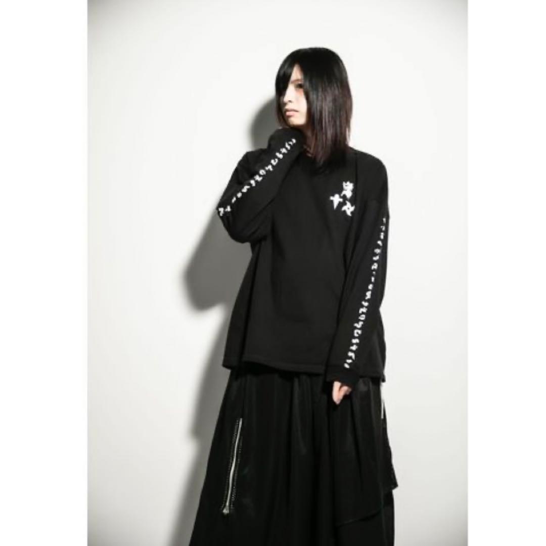 宙*様 真天地開闢集団 ジグザグ 参拝装束 定番 ロングTシャツ 黒