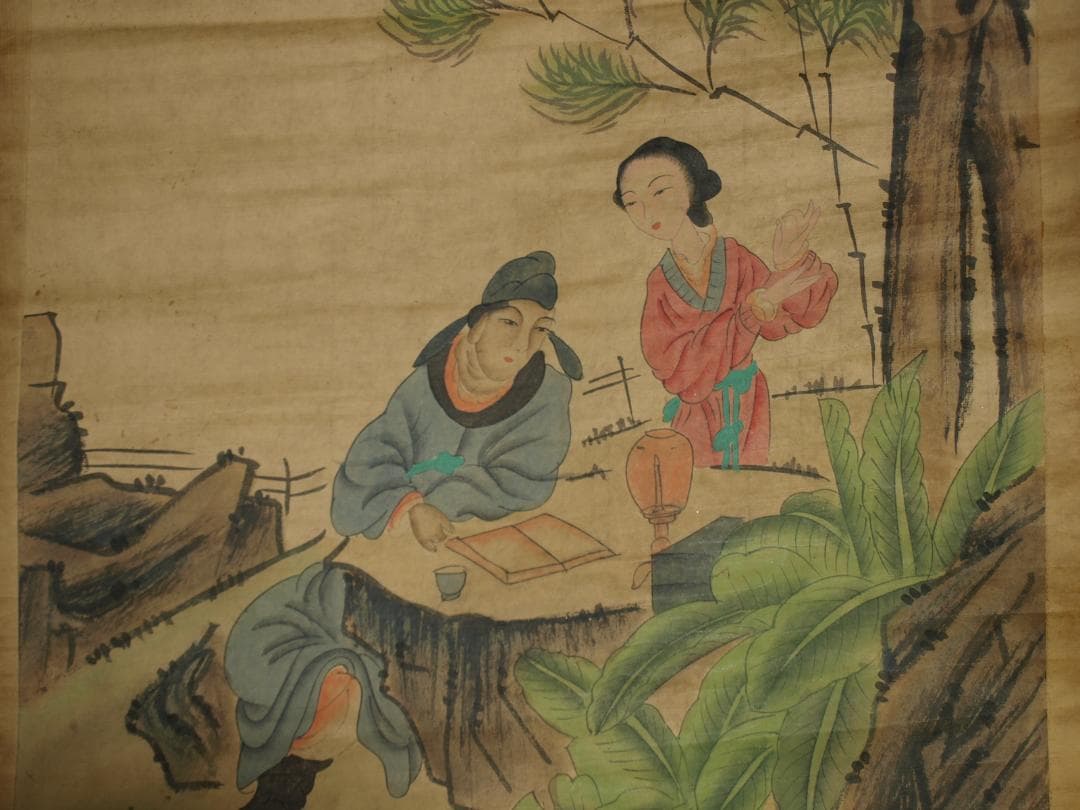 骨董市仕入れ品　中国北宋時代の掛軸　激安骨董品　肉筆保証　 BD137A8-1