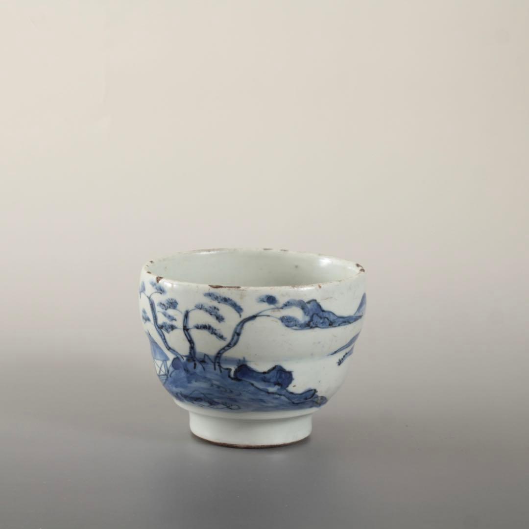 南京染付 茶碗 茶道具 中国美術 古美術 古道具