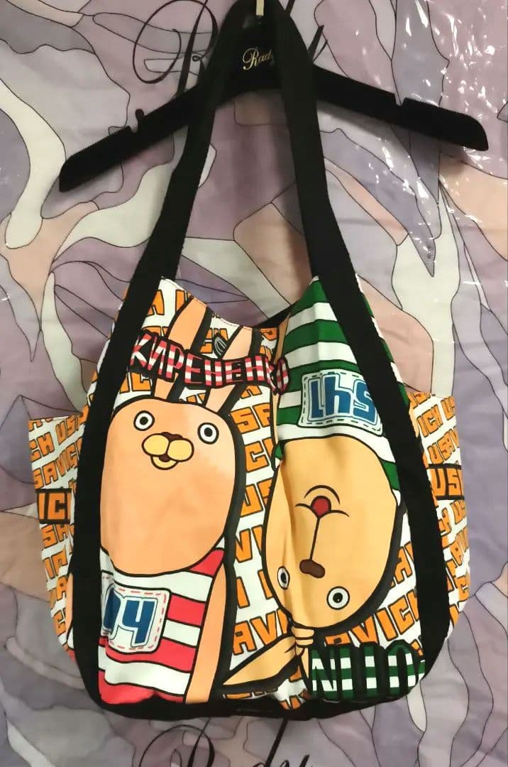 平成レトロ　ウサビッチ　カラフル　キャンパス地　トートバッグ