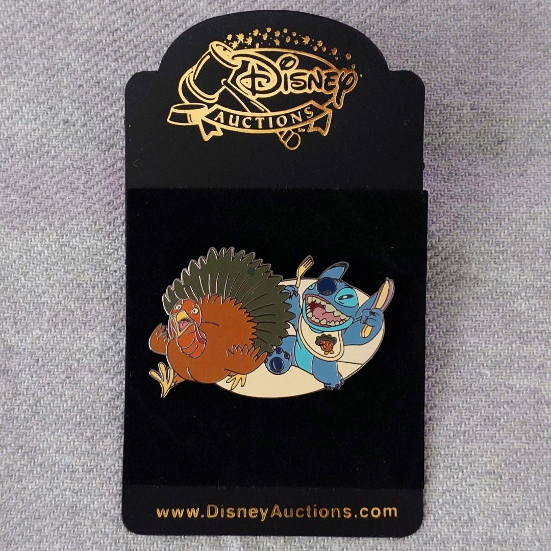 【レア】DisneyAuctions サンクスギビング スティッチ ピンバッジ