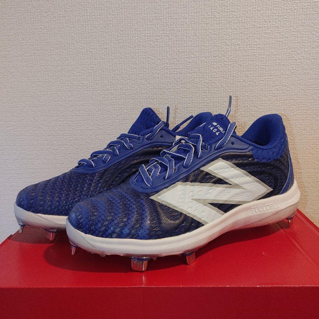 ニューバランス　野球　スパイク　24.0センチ 金具　ブルー