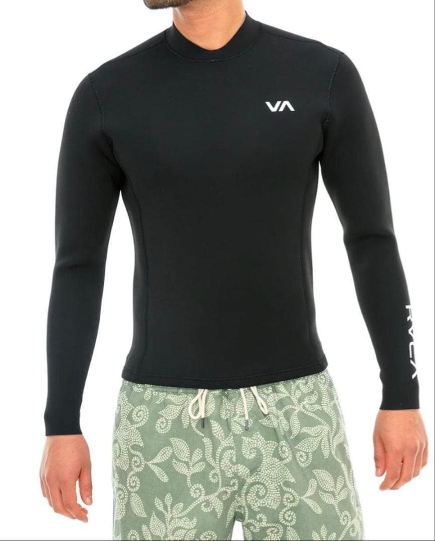RVCA ブラック 長袖タッパー 背面ジッパー付き