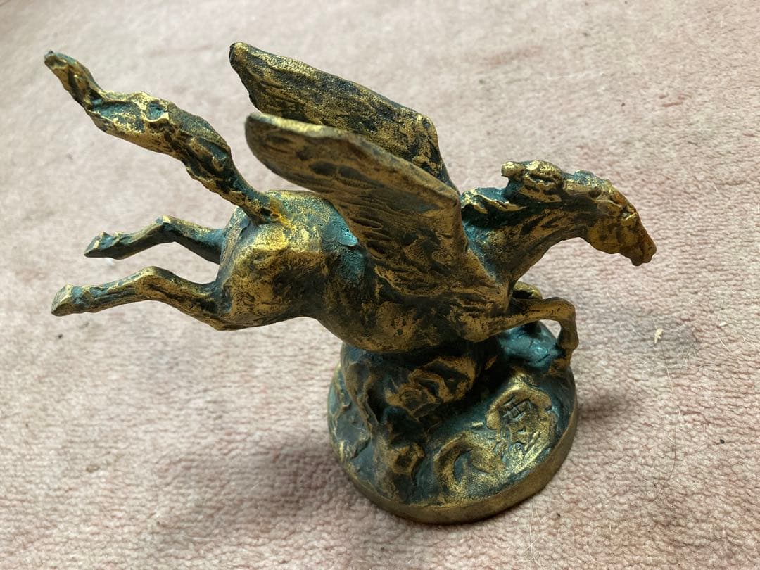 ぽ*れ様 北村西望 彫刻 西望作 銅製 馬　ペガサス　骨董品 美術品　オブジェ置