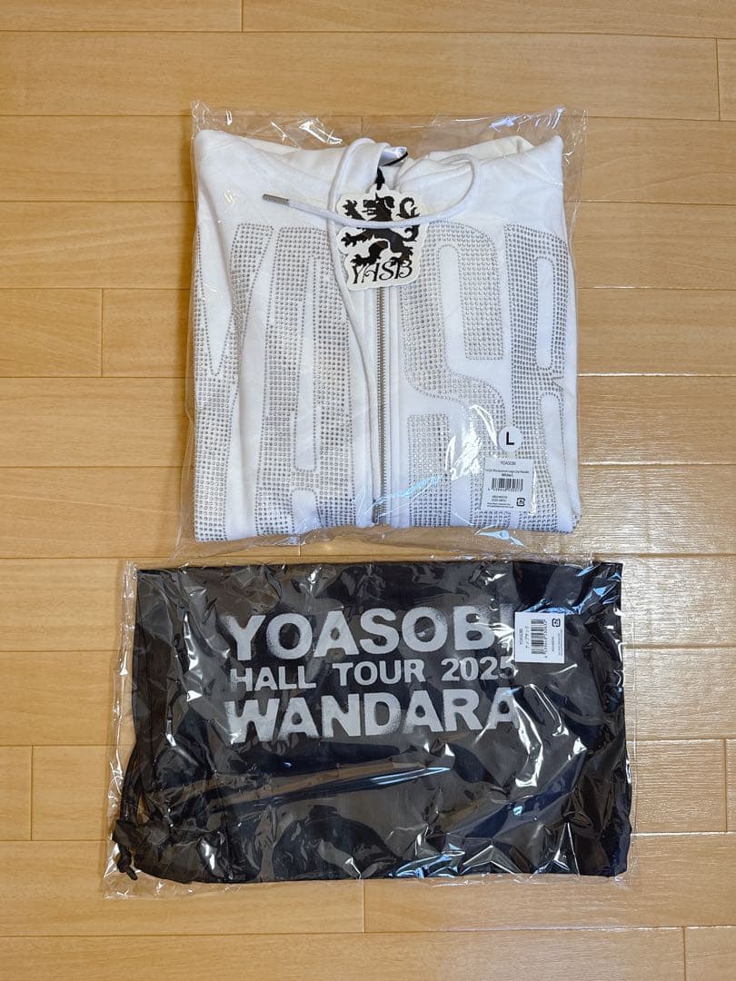 新品【YOASOBI】ジップアップパーカー ホワイト L ナップサック