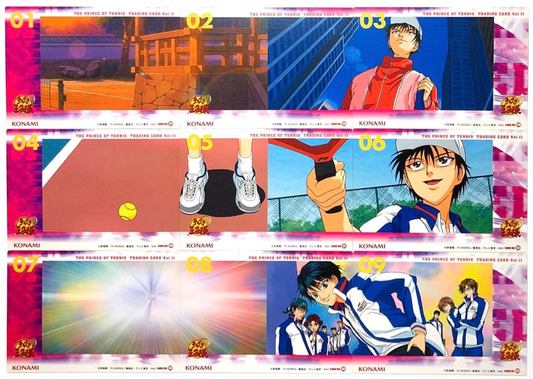 【青学】テニスの王子様 越前リョーマ 手塚 不二 他 OPカードセット 9枚 A