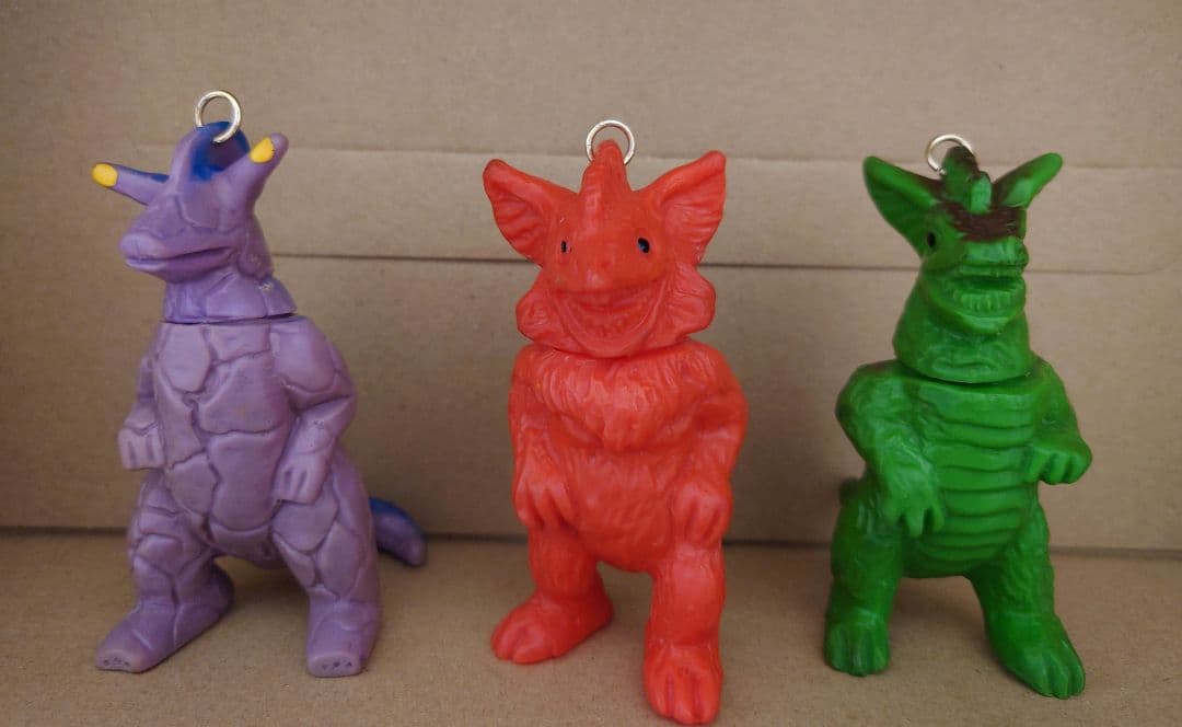 昭和レトロなパチ怪獣ソフビ☆3体☆無版権☆美品