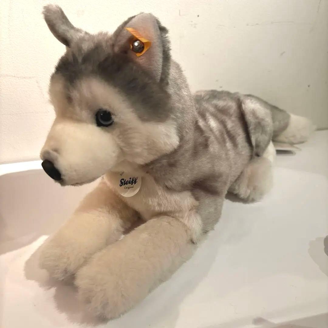 シュタイフ　ハスキー　犬　ぬいぐるみ